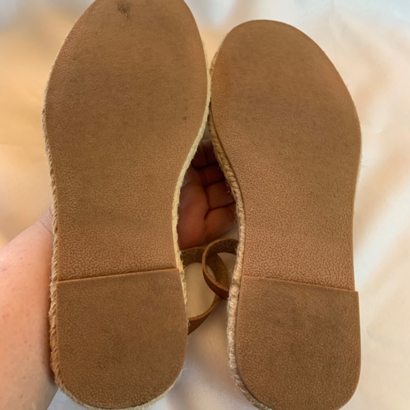 Roxy Espadrille Flat Sandals in Navy Blue and Golden Stripes! - Picture 7 of 8